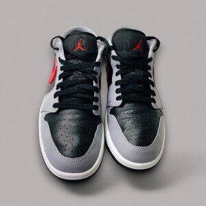 Air Jordan 1 Low Cement Grey/Fire Red-Black Women's Size 11/Men Size 9.5
